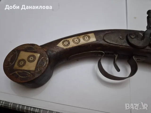 Уникален керамичен пистолет с набивки, снимка 6 - Антикварни и старинни предмети - 55769886