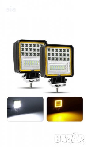 Диоден Халоген за мъглa,Работна лампа ,LED ,IP67 ,42 LED ,126W,12-24V,3 Функции на светене, снимка 1 - Аксесоари и консумативи - 29215738