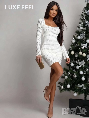 Дамски Рокли с Камъни ⚜️, снимка 2 - Рокли - 52951042