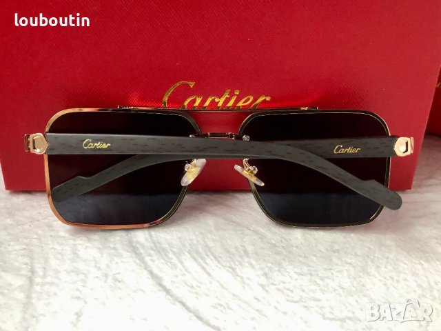 Cartier висок клас мъжки слънчеви очила с дървени дръжки, снимка 9 - Слънчеви и диоптрични очила - 42830684