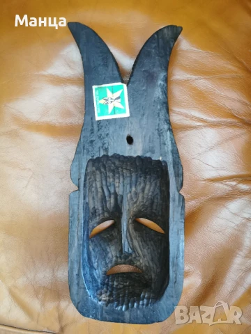 Абаносова Африканска маска, снимка 2 - Антикварни и старинни предмети - 51340524