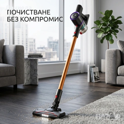 Безжична прахосмукачка с LED дисплей и EPA H12 филтър – до 35 минути непрекъсната работа, снимка 2 - Прахосмукачки - 54286449