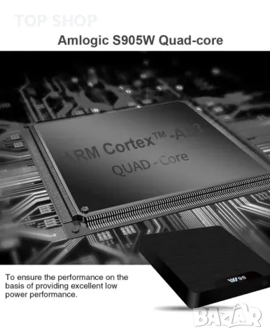 W95 4K Android 7.1 TV Box, Amlogic S905W Quad-Core, 1GB RAM & 8GB ROM, 4K, снимка 6 - Плейъри, домашно кино, прожектори - 48934563