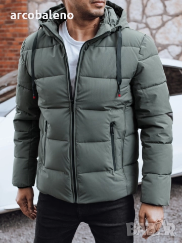 Мъжко зимно ватирано яке с качулка, 4цвята , снимка 10 - Якета - 52259493