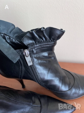 Дамски боти естествена кожа Bata, снимка 4 - Дамски боти - 56447037