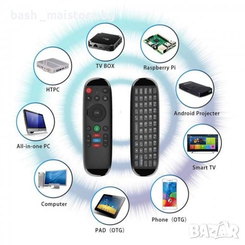 Qwerty Клавиатура с Air Mouse Дистанционно, снимка 2 - Дистанционни - 36727462