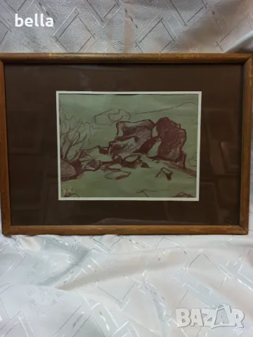 Авторска картина на худ.Красимир Кръстев-Белоградчик,подписана и рамкирана., снимка 5 - Картини - 49673741