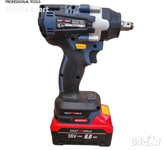 АКУМУЛАТОРЕН ГАЙКОВЕРТ KRAFTWORLD POWERSHARE 36V, снимка 2 - Винтоверти - 50474261