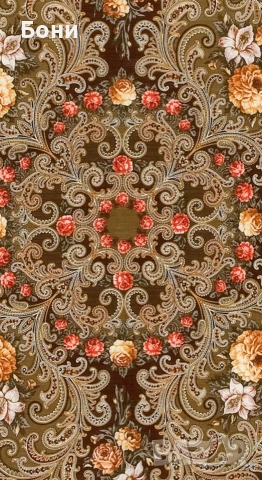 Павлово-Посадски дизайнерски шал, снимка 3 - Шалове - 52569073