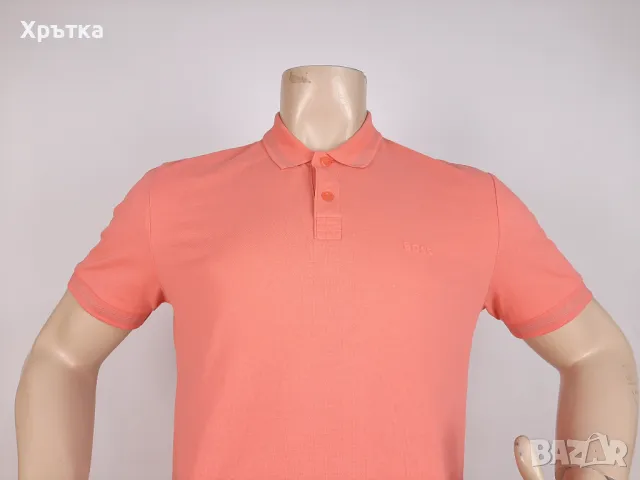 Hugo Boss Pio 1 - Оригинална мъжка тениска с яка размер L, снимка 6 - Тениски - 49756691