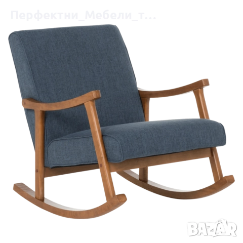 Перфектен подарък за баба/дядо-люлеещ се стол,кресло дървено с дамаска