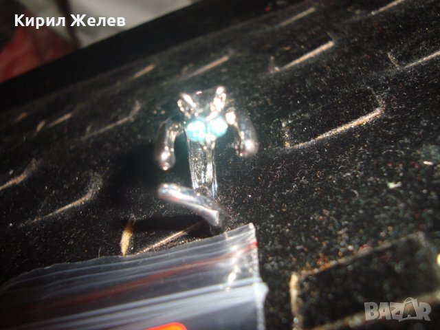 ФИГУРАЛЕН ПОСРЕБРЕН ПРЪСТЕН с КАМЪЧЕТА МНОГО ОРИГИНАЛЕН 17540, снимка 7 - Пръстени - 31292612