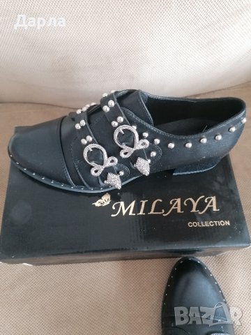 Дамски черни обувки , снимка 4 - Дамски ежедневни обувки - 42310188