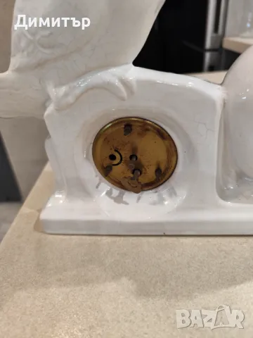 порцеланов часовник със гълъби, снимка 3 - Антикварни и старинни предмети - 49537517