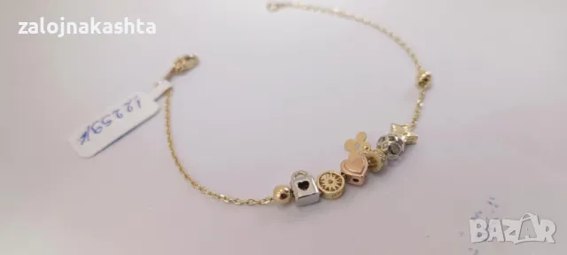 Нова Златна гривна-3,80гр/14кр, снимка 5 - Гривни - 48700461