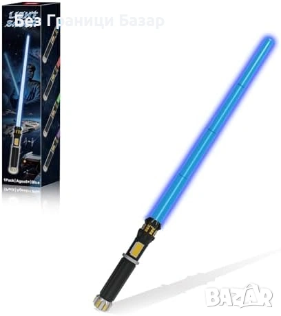 Нов LED светлинен меч детска играчка USB със звук и светлина идеален подарък дете