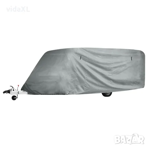 vidaXL Покривало за каравана, сиво, размер L, снимка 3 - Каравани под наем - 56146272