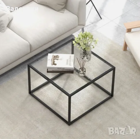 Модерна масичка за кафе със закалено стъкло