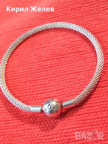 ПАНДОРА ПОСРЕБРЕНА Фешън АРТ ГРИВНА от БЛАГОРОДНА СТОМАНА с МАРКИРОВКИ S925 ALE PANDORA 32581, снимка 12 - Гривни - 48493223