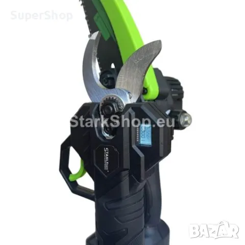 2в1 Акумулаторна Лозарска Ножица с Дисплей и Резачка/Трион с Омасляване 36V 8AH STAHLMAYER, снимка 6 - Куфари с инструменти - 50095275
