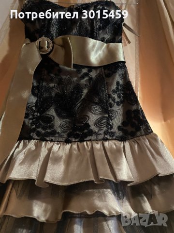 Празнична сатенена  с корсет, снимка 2 - Рокли - 42448274