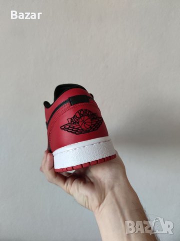 Nike Air Jordan 1 Low Bred Red Black Нови Оригинални Обувки Маратонки Размер 42 Номер 26.5см, снимка 10 - Маратонки - 40513448