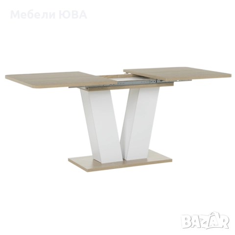 ТРАПЕЗНА МАСА VEGAS - ДЪБ СОНОМА/БЯЛ , снимка 2 - Маси - 46160795