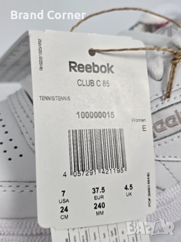 Нови дамски обувки Reebok Club C 85 - №37.5, снимка 7 - Кецове - 54290851