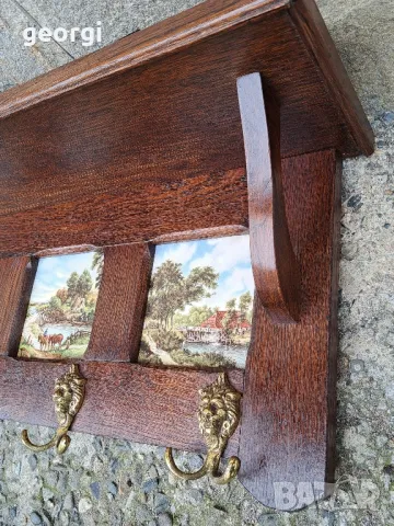 ретро дървена закачалка, снимка 3 - Закачалки - 48689196