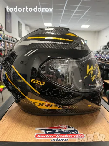Мото Каска SCORPION EXO-1400 CARBON AIR Kydra Gloss,oчила.,размер XXL, снимка 4 - Аксесоари и консумативи - 50280153