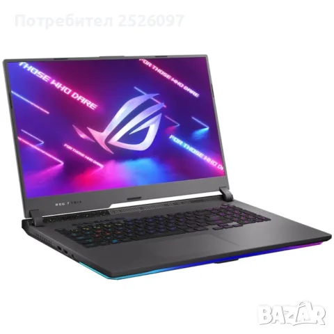 ASUS ROG Strix G17/360Hz/Ryzen 7 6800H/16GB DDR5/RTX 3060/1TB/RGB, снимка 3 - Лаптопи за игри - 56138072