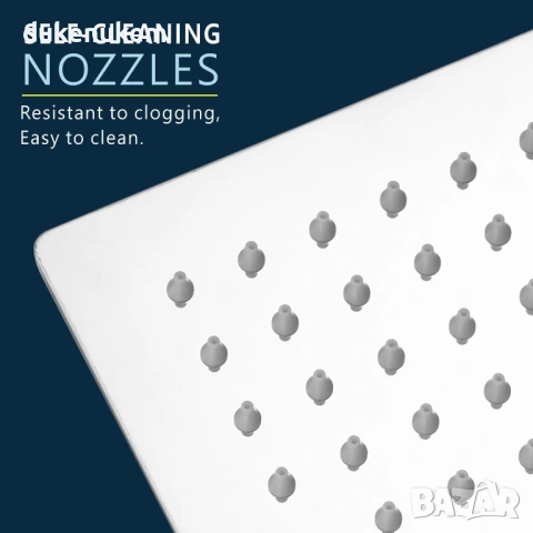 Душ глава тип дъжд с ръчна душ слушалка, с удължително рамо, 15см, снимка 3 - Душове - 53239956