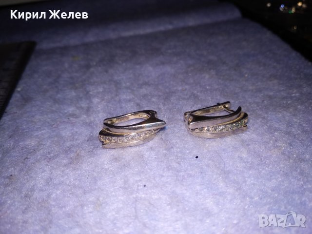 ПРЕКРАСНИ ДИЗАЙНЕРСКИ СРЕБЪРНИ СКЪПОЦЕННИ ОБЕЦИ РОДИРАНО СРЕБРО 925 с ФАСЕТИРАН ЦИРКОНИЙ 34389, снимка 12 - Обеци - 39665970
