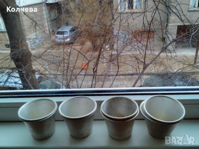продавам стари алуминиеви купички за крем карамел