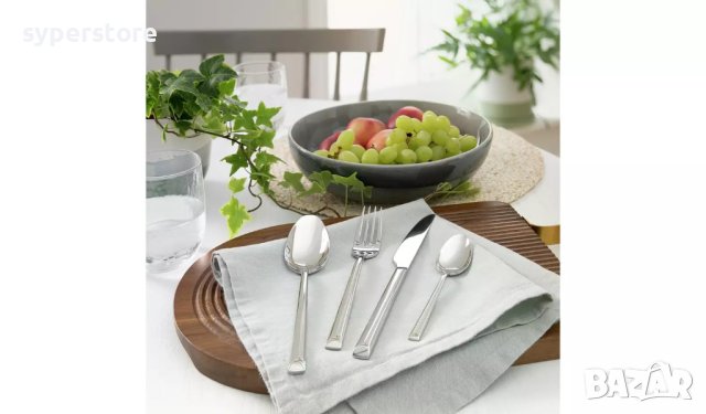 Подаръчен комплект 4 части Вилица, лъжица, нож, лъжичка Digital One SP00889 масивен метал, снимка 3 - Други стоки за дома - 42672533