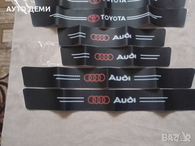 Качествени карбонови стикери за прагове с емблеми и надпис на кола автомобил джип ван пикап, снимка 5 - Аксесоари и консумативи - 38365867