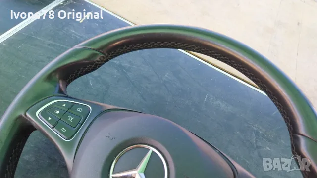 ПРОМОЦИЯ Трилъчев волан от естествена кожа за MERCEDES C, снимка 3 - Аксесоари и консумативи - 49519476