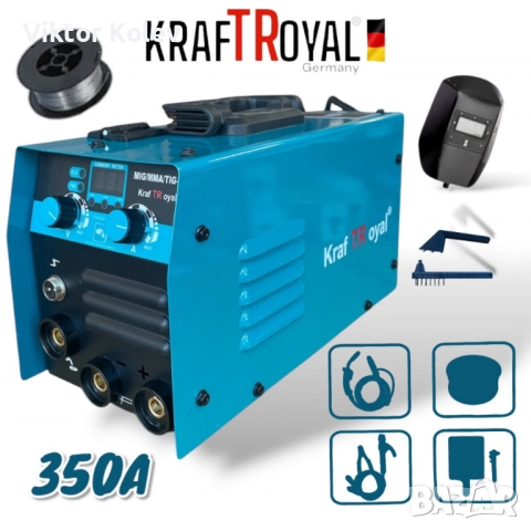 Инверторен електрожен с телоподаващо KraftRoyal – 2 в 1 MIG/MMA заваръчен апарат