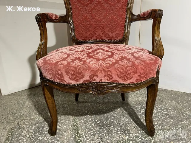 ⚜️Елегантно ретро кресло⚜️, снимка 6 - Дивани и мека мебел - 56538856