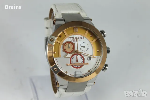 MULCO GRAVITY Луксозен Дамски Швейцарски Кварцов Хронограф, снимка 2 - Дамски - 48586854