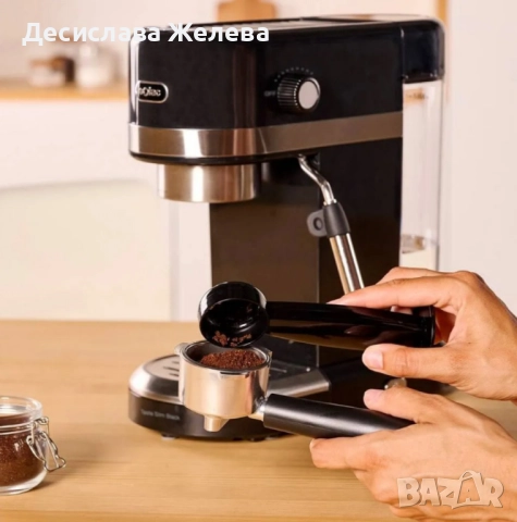 Машина за еспресо Solac Taste Slim Black CE4510 (С дефект отзад на резервоара  за водата и по кашона, снимка 2 - Кафемашини - 52963711