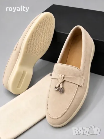 Loro Piana Нови Дамски Мокасини Естествен Велур Различни Цветове с Кутия Лоро Пиана 