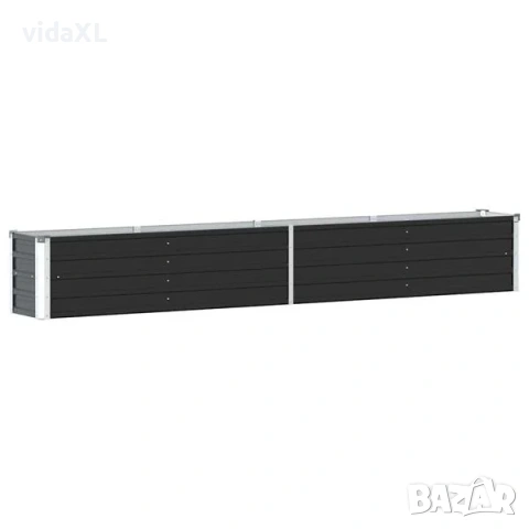 vidaXL Градинска висока леха поцинкована стомана 320x40x45 см антрацит（SKU:47055）