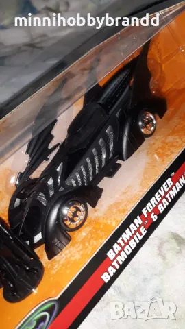 BATMAN  & BATMOBILE BATMAN FOREVER 1.24  JADA TOP TOP TOP  MODEL. , снимка 15 - Колекции - 47675975