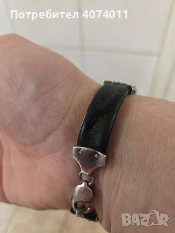 мъжка сребърна гривна, снимка 4 - Гривни - 53997303