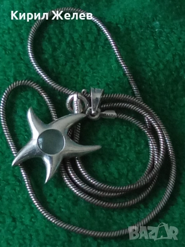 ЗВЕЗДОВИДЕН СРЕБЪРЕН АРТ МЕДАЛЬОН СРЕБРО 925 с КОТЕШКО ОКО и СРЕБЪРНА ВЕРИЖКА СРЕБРО 925 ITALY 49785, снимка 14 - Колиета, медальони, синджири - 50489512