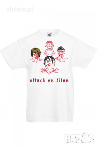 Детска тениска Attack on Titanthe titans,Анимация,игра,Празник,Повод, снимка 3 - Детски тениски и потници - 37946497