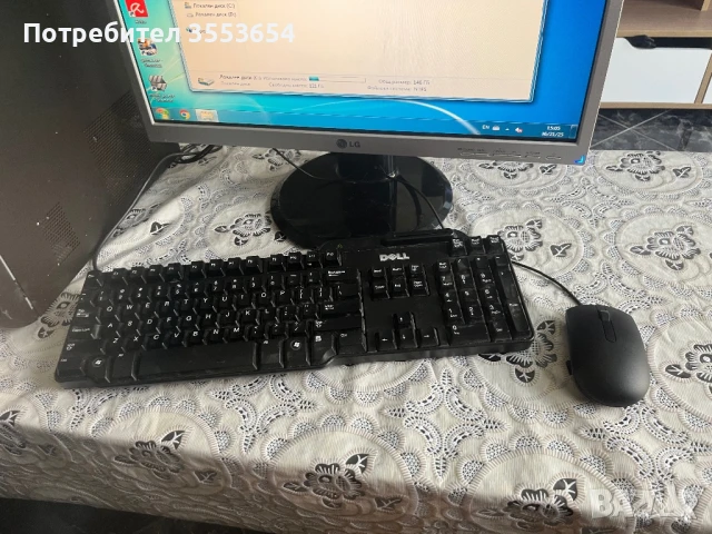 Продавам компютър HP Pro 3400 с монитор, клавиатура и мишка – готов за работа, снимка 5 - Работни компютри - 50748209