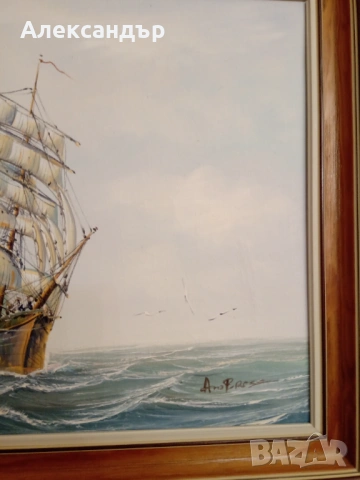 Маслена картина подписана, снимка 7 - Картини - 53919731