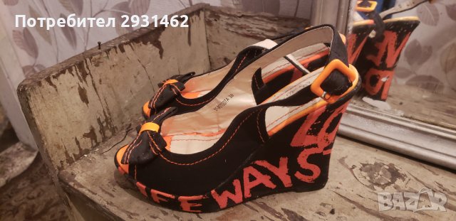 EFEKTNY OBUVKY NA PLATFORMA, STELKA 24CM, TOK 12 CM  , снимка 3 - Дамски обувки на ток - 40530530